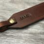 Personalised Date Leather Bookmark, Spanish Brown, thumbnail 10 of 11