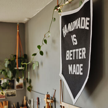Handmade Is Better Made Felt Stitched Banner, 2 of 3