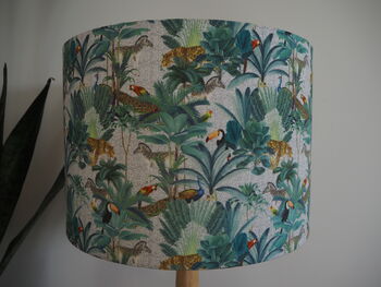 Jungle Print Lampshade White, 4 of 6