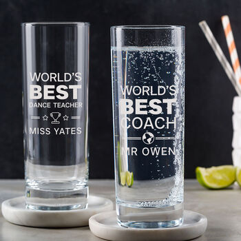 Personalised Highball Glass End Of Year Gift For Teacher, 10 of 10