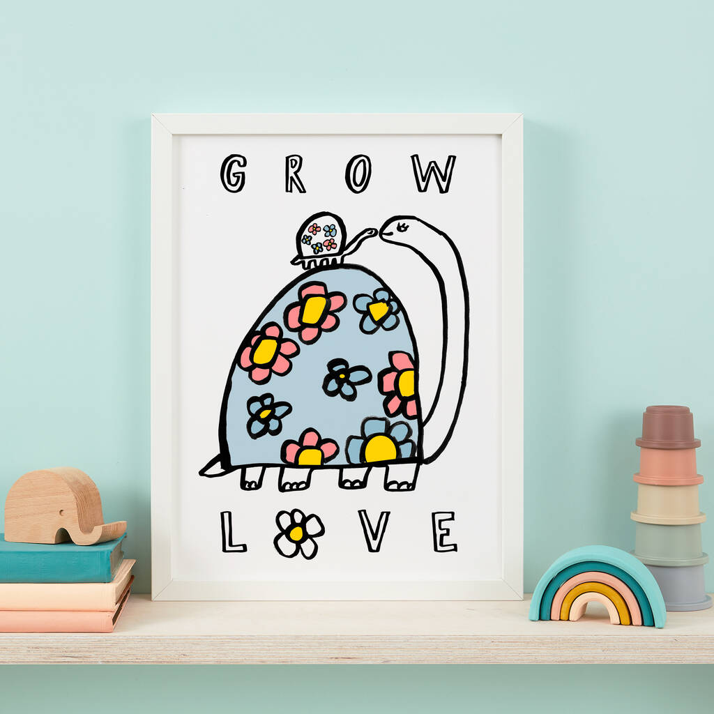 Grow Love Mother Turtle Print, 1 of 4