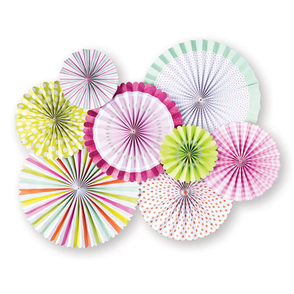 Pastel Party Fan Set Decoration By Peach Blossom