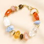 Stainless Steel Chunky Colourful Mixed Beaded Bracelet In Gold Plating, thumbnail 1 of 2
