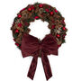 Large Luxury Christmas Bow In Claret Velvet, thumbnail 1 of 4