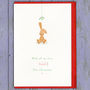 Personalised Christmas Card: Bunny Under Mistletoe, thumbnail 1 of 5