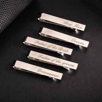 Personalised Men’s Wedding Party Tie Pin, 4 of 6
