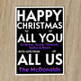 Personalised Family Christmas Card Names And Message, thumbnail 6 of 8