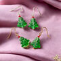 Cute Bubble Glass Christmas Tree Earrings, thumbnail 3 of 6