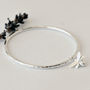 Bee Bangle In Sterling Silver, thumbnail 1 of 8