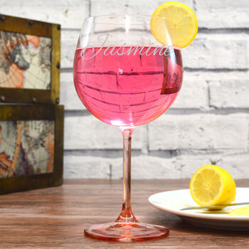 Elegantly Designed Personalised Gin Glass, 4 of 10