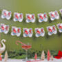 Vintage Christmas Bunting With 15 Santa On A Bike Flag Design, thumbnail 1 of 6