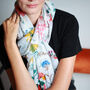 Vintage Wild Meadow Flowers Blossom Scarf, thumbnail 2 of 12