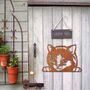 Metal Peaking Cat, Rusted Cat Wall Decor, Cat Gift, thumbnail 7 of 10