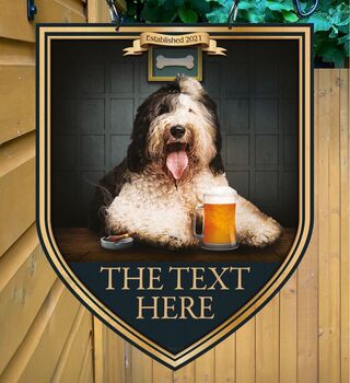 Dog And Beer Personalised Pub Sign/Bar Sign/Man Cave, 4 of 8