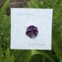 Pansy Purple Flower Brooch, thumbnail 3 of 5