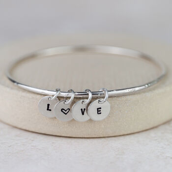 Sterling Silver Dinky Charm Bangle, 5 of 7