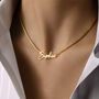 Dainty Name Necklace With Box Chain, thumbnail 4 of 10