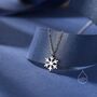 Sterling Silver Tiny Snowflake Pendant Necklace, thumbnail 4 of 11