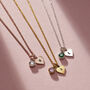 Birthstone And Initial Heart Charm Necklace, thumbnail 3 of 9