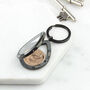 70th And 80th Birthday Teardrop Glass Farthing Keyring, thumbnail 5 of 8