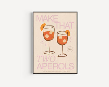 Aperol Cocktail Unframed Art Print, 2 of 5