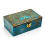 Blue Tree Of Life Engraved Wooden Keepsake Box, thumbnail 1 of 12