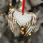 Angel Wings Frost And Mirror Acrylic Christmas Tree Decoration, thumbnail 1 of 4