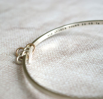 Personalised Bangle With Hearts, 3 of 5