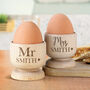 Personalised Couples Wooden Egg Cup Set, thumbnail 1 of 4