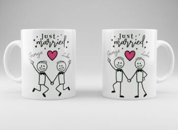 Luxury Personalised Just Married Mug – Wedding Gift, 5 of 5