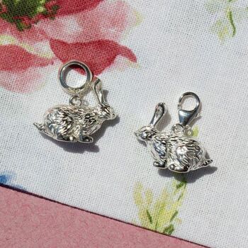 Rabbit Charm Sterling Silver, 2 of 10