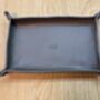 Personalised Rectangle Grey Leather Valet Coin Tray, thumbnail 2 of 12