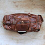 Brown Leather Travel Holdall Bag, thumbnail 5 of 6