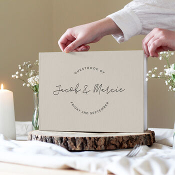 Personalised Calligraphy Wedding Guest Book, 4 of 5