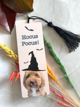 Autumn Themed Personalised Pet Bookmark, 5 of 10