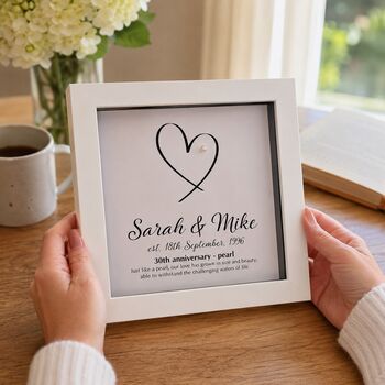 Personalised 30th Anniversary Framed Pearl Gift, 2 of 12