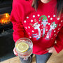 We Three Ostriches Illustrated Christmas Jumper, thumbnail 2 of 3