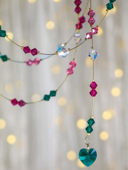 Crystal Christmas Garland, Handmade, 7 of 12