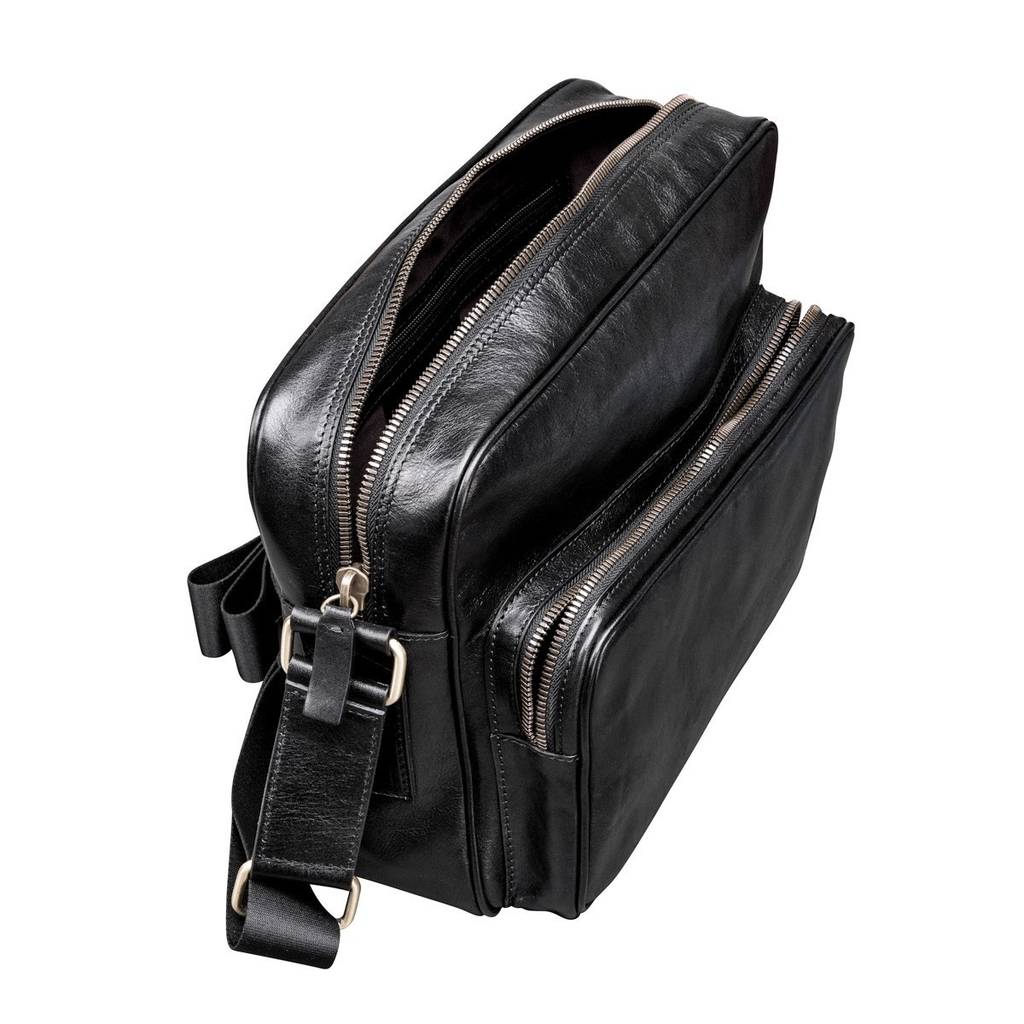 Personalised Genuine Leather Messenger Bag 'santino M' By Maxwell Scott ...
