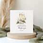 Personalised Wedding Day Card. Champagne Flutes Design, thumbnail 3 of 4