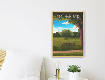 Peckham Rye London Travel Poster Art Print, 3 of 8