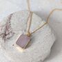 The Rectangle Rose Quartz Necklace, thumbnail 1 of 10