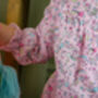 Girls Pink Cotton Pyjama Set Cosmic Moon And Star, thumbnail 3 of 7