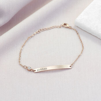 Personalised Rose Gold Plated Birth Crystal Bracelet, 5 of 12