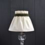 Dolly Cream Scrunchie Gathered Lampshade With Trim, thumbnail 1 of 4