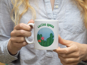 Crochet Print 'Cactus Queen' Mug, 2 of 2