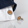 Personalised Whisky Wood Cufflinks, thumbnail 4 of 8