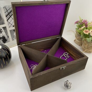 Personalised Message Wooden Jewellery Box, 8 of 10