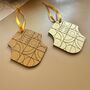 Holiday Decor Wooden Ornament Set Christmas Tree Decor Gold Decor, thumbnail 8 of 9