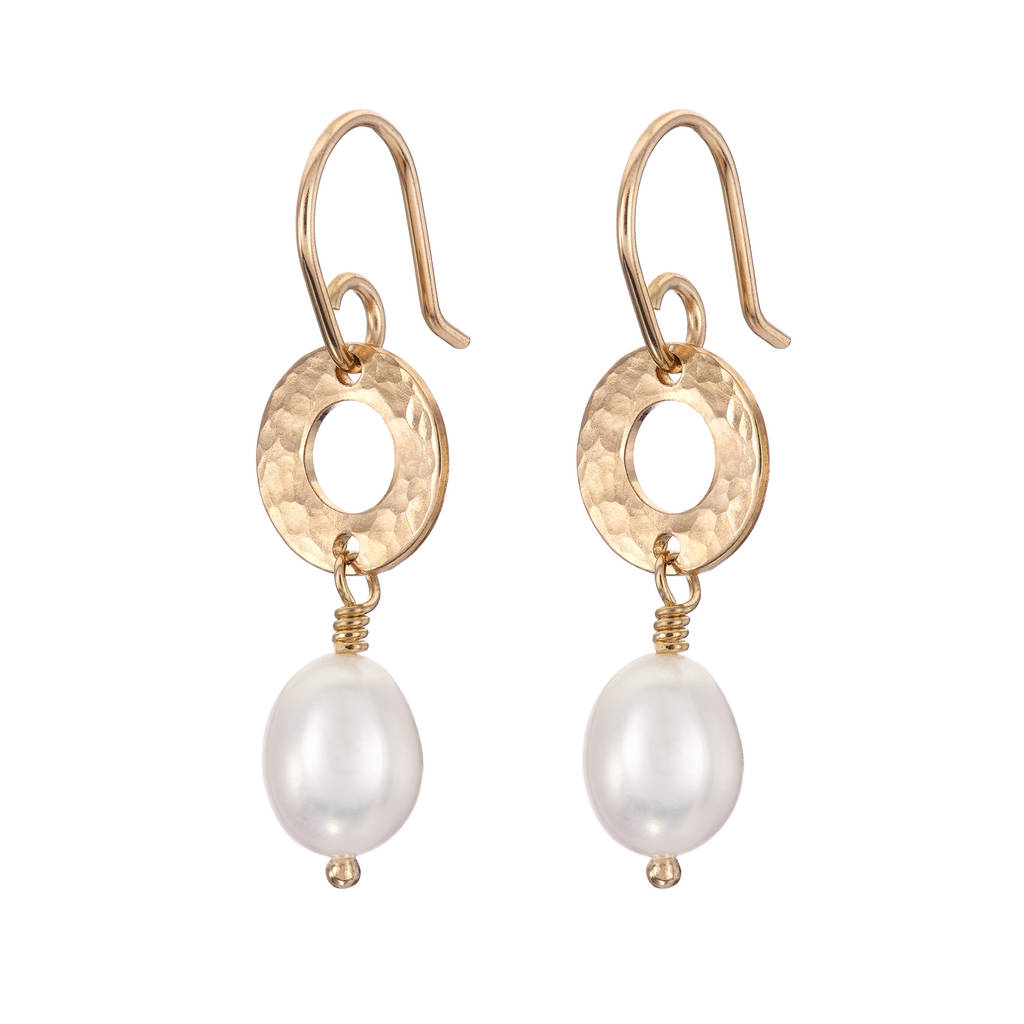 Gold Plated Or Sterling Silver Drop Pearl Earrings By Lulu + Belle ...